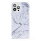 Faux Marble Grey White iPhone 13 Pro Max Full Wrap 3D Snap Case