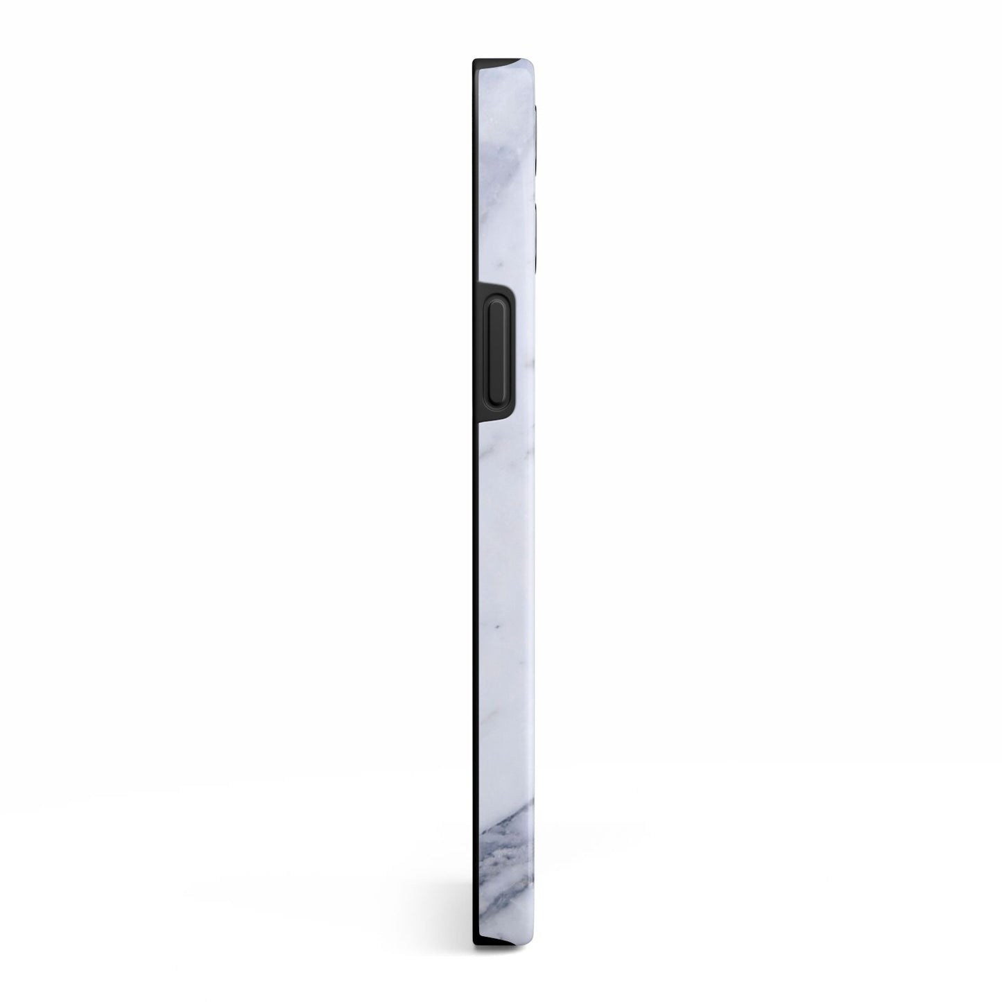 Faux Marble Grey White iPhone 13 Pro Max Side Image 3D Tough Case