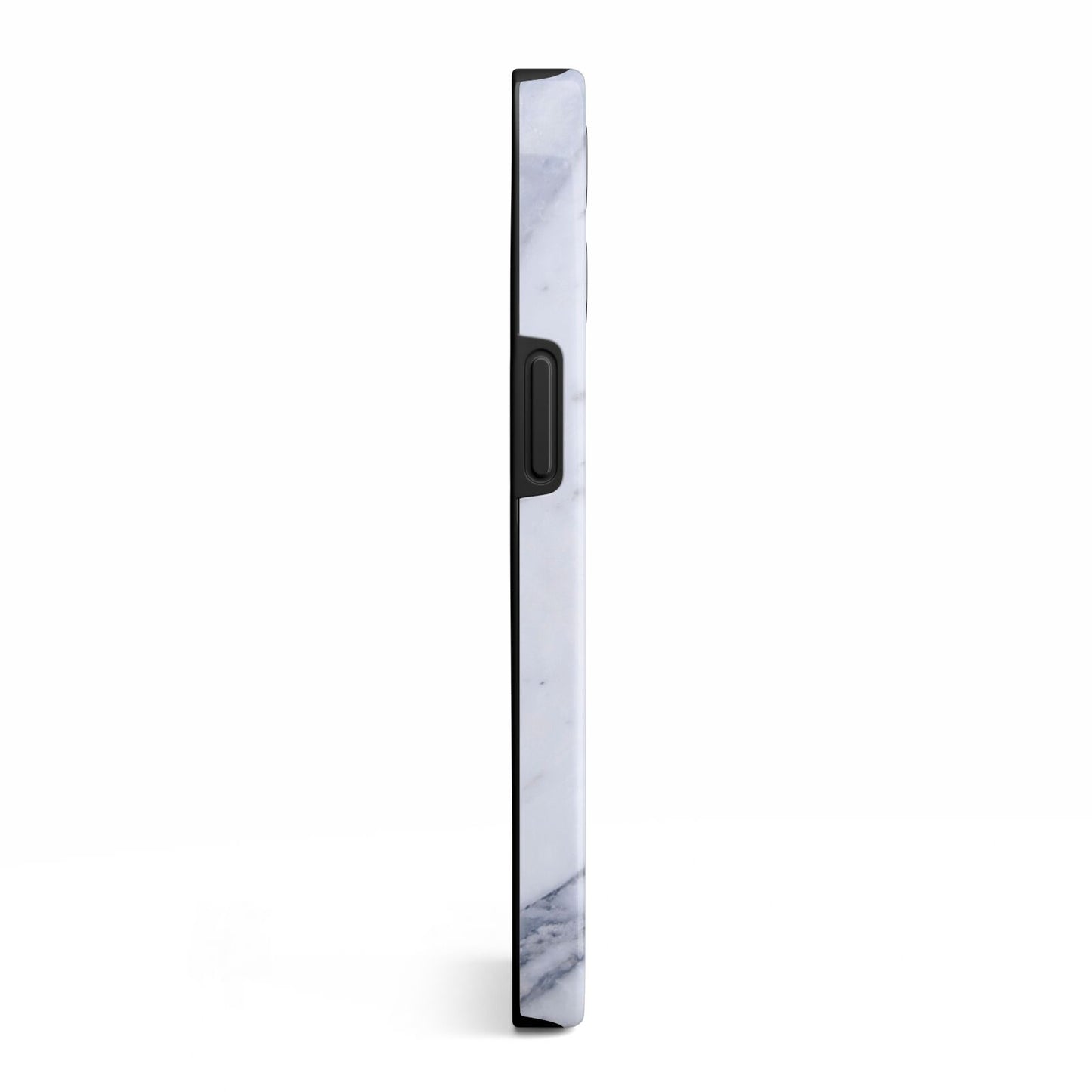 Faux Marble Grey White iPhone 13 Pro Side Image 3D Tough Case