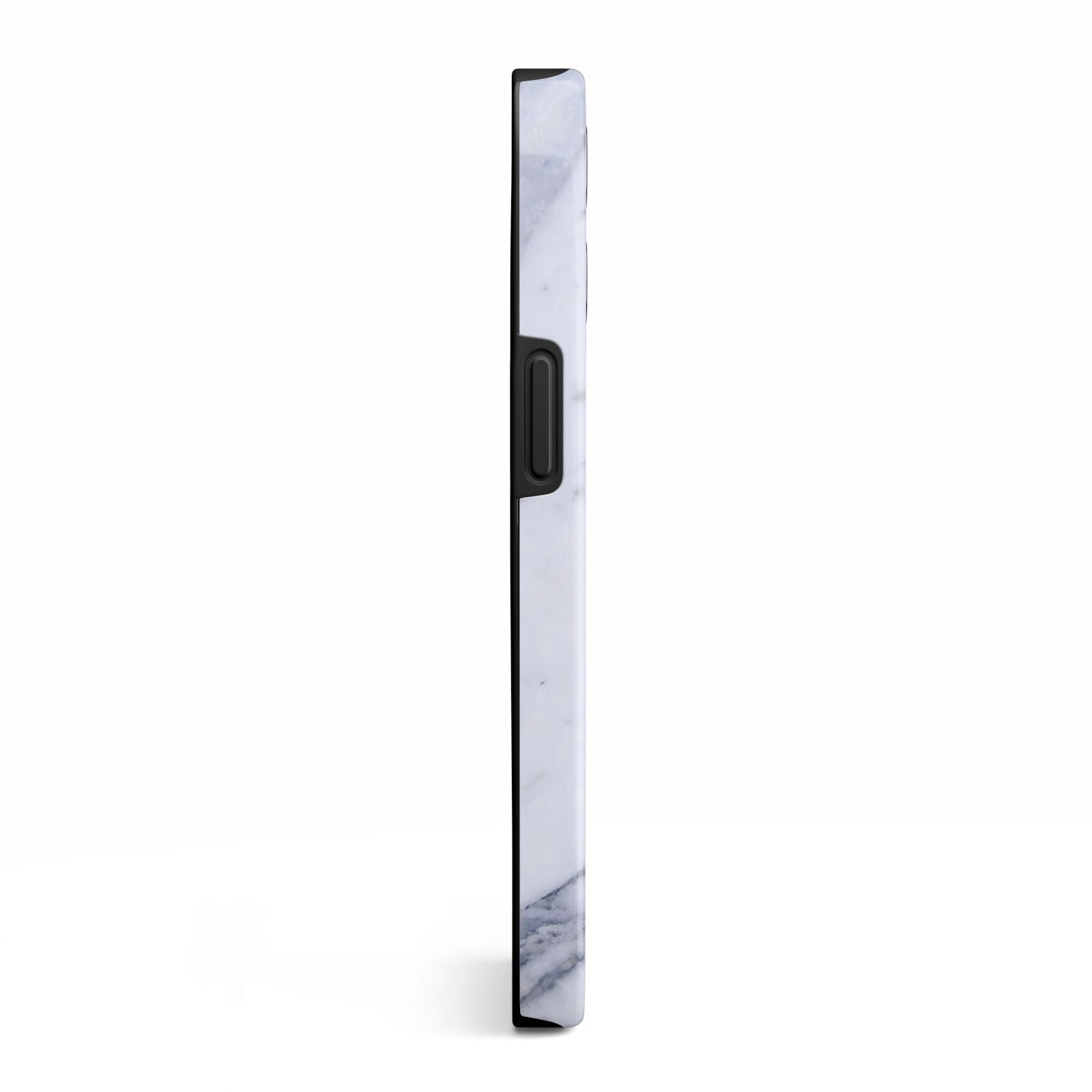 Faux Marble Grey White iPhone 13 Pro Side Image 3D Tough Case