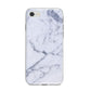Faux Marble Grey White iPhone 8 Bumper Case on Silver iPhone
