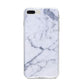 Faux Marble Grey White iPhone 8 Plus Bumper Case on Silver iPhone