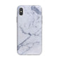 Faux Marble Grey White iPhone X Bumper Case on Silver iPhone Alternative Image 1