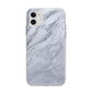 Faux Marble Italian Grey Apple iPhone 11 in White with Bumper Case