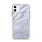 Faux Marble Italian Grey Apple iPhone 11 in White with White Impact Case