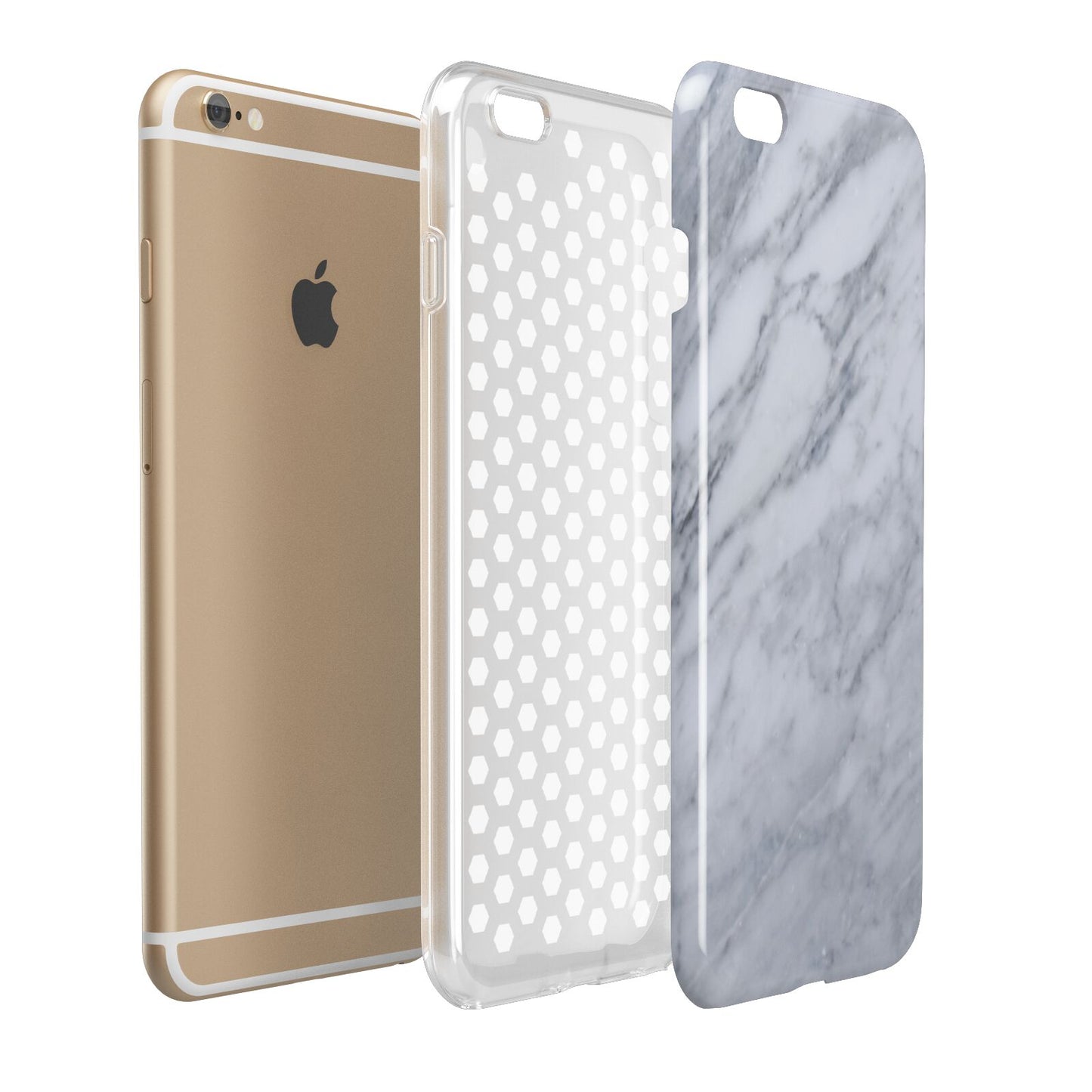 Faux Marble Italian Grey Apple iPhone 6 Plus 3D Tough Case Expand Detail Image