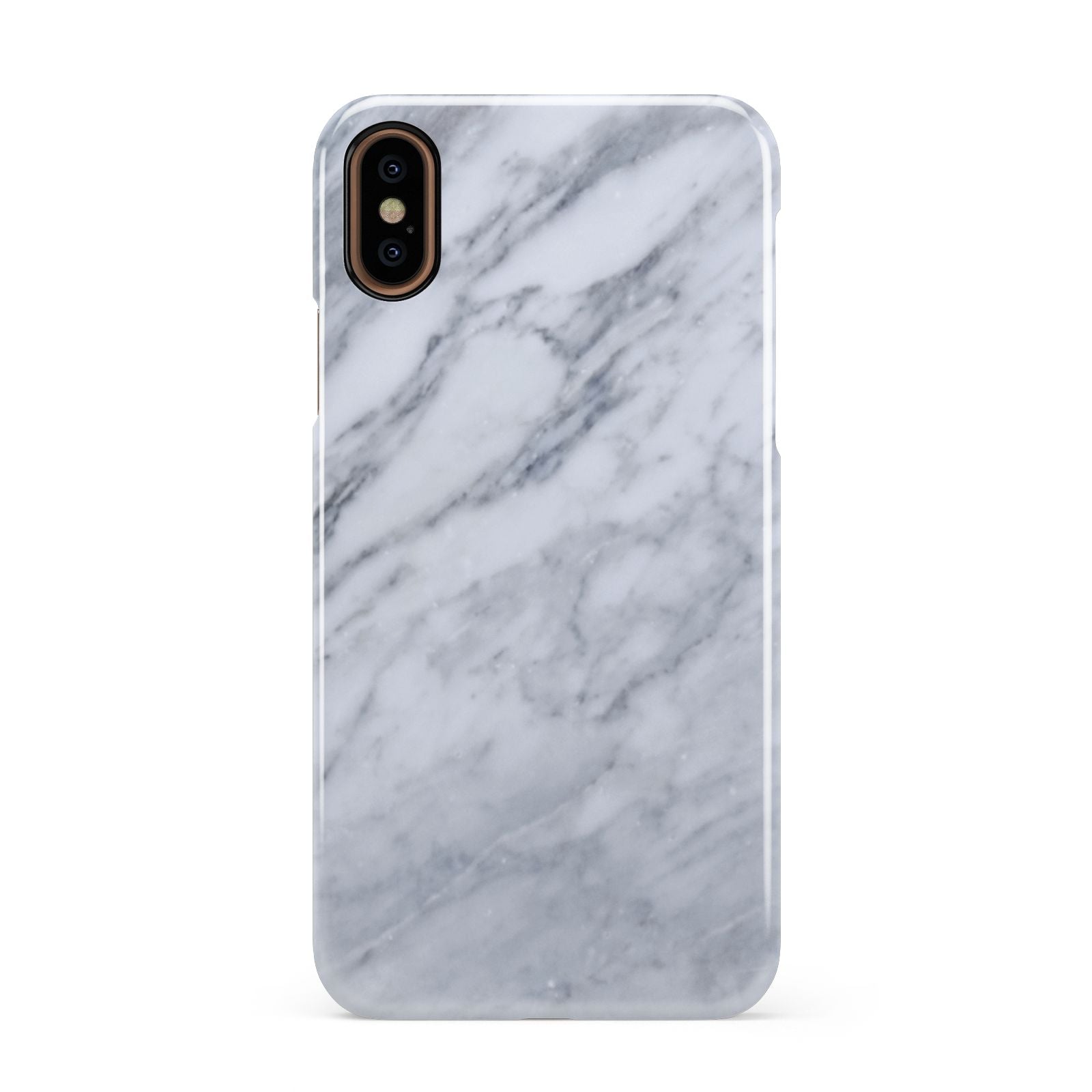 Faux Marble Italian Grey Apple iPhone XS 3D Snap Case