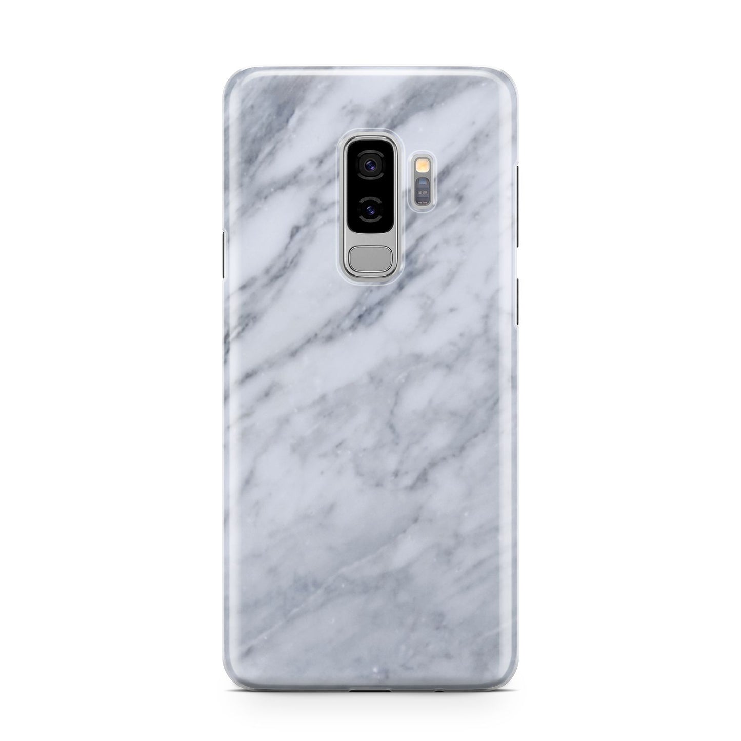 Faux Marble Italian Grey Samsung Galaxy S9 Plus Case on Silver phone