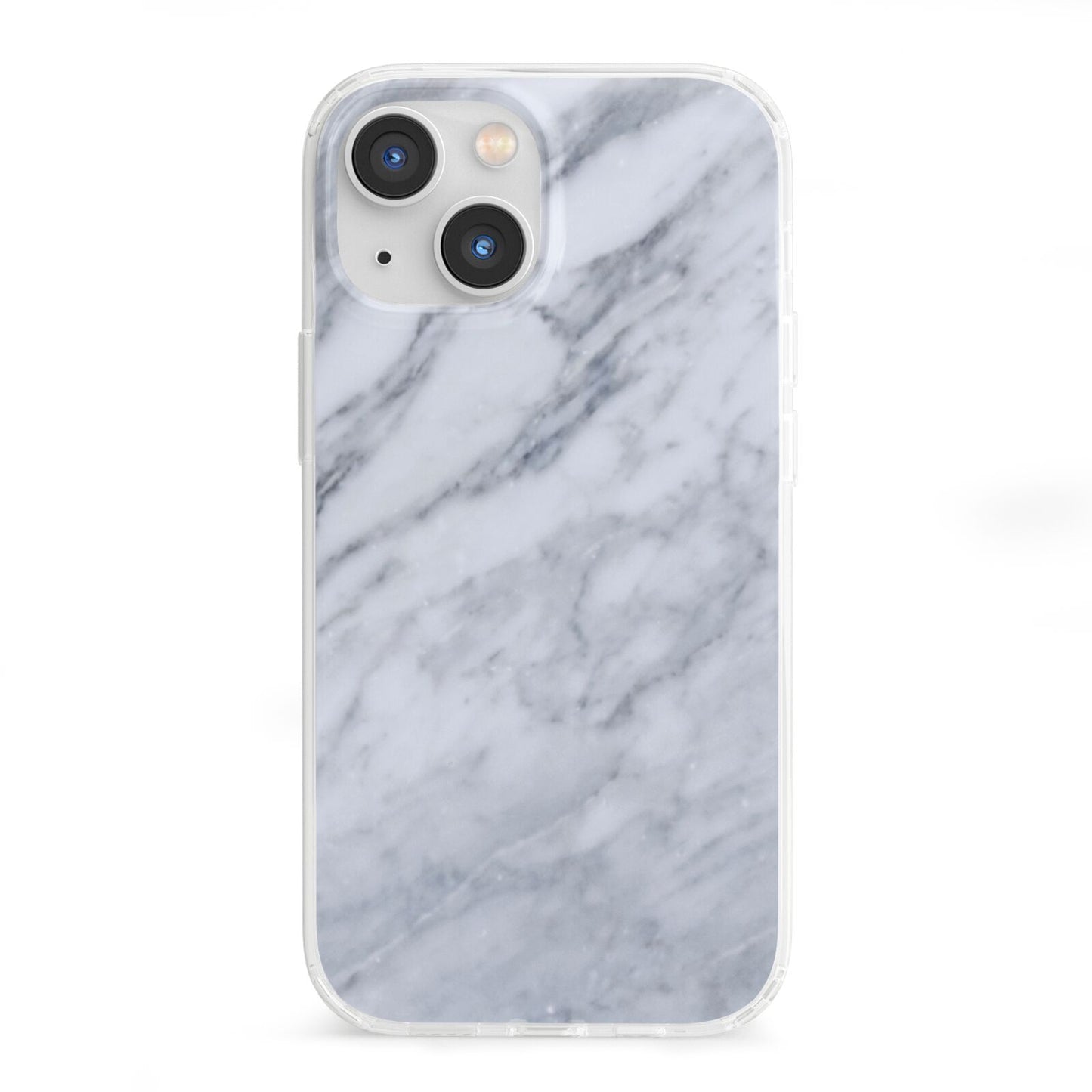 Faux Marble Italian Grey iPhone 13 Mini Clear Bumper Case