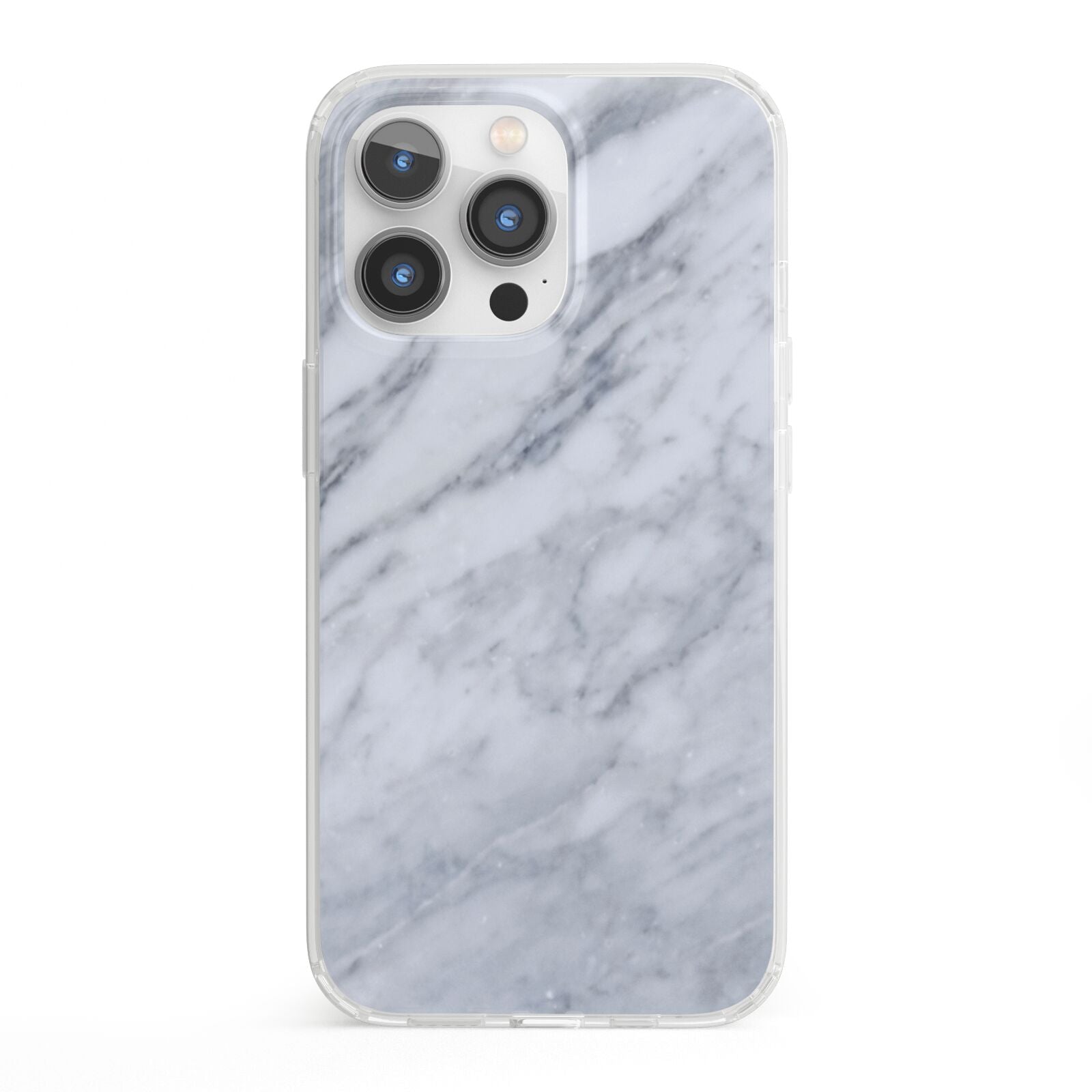 Faux Marble Italian Grey iPhone 13 Pro Clear Bumper Case