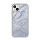 Faux Marble Italian Grey iPhone 14 Plus Clear Tough Case Starlight