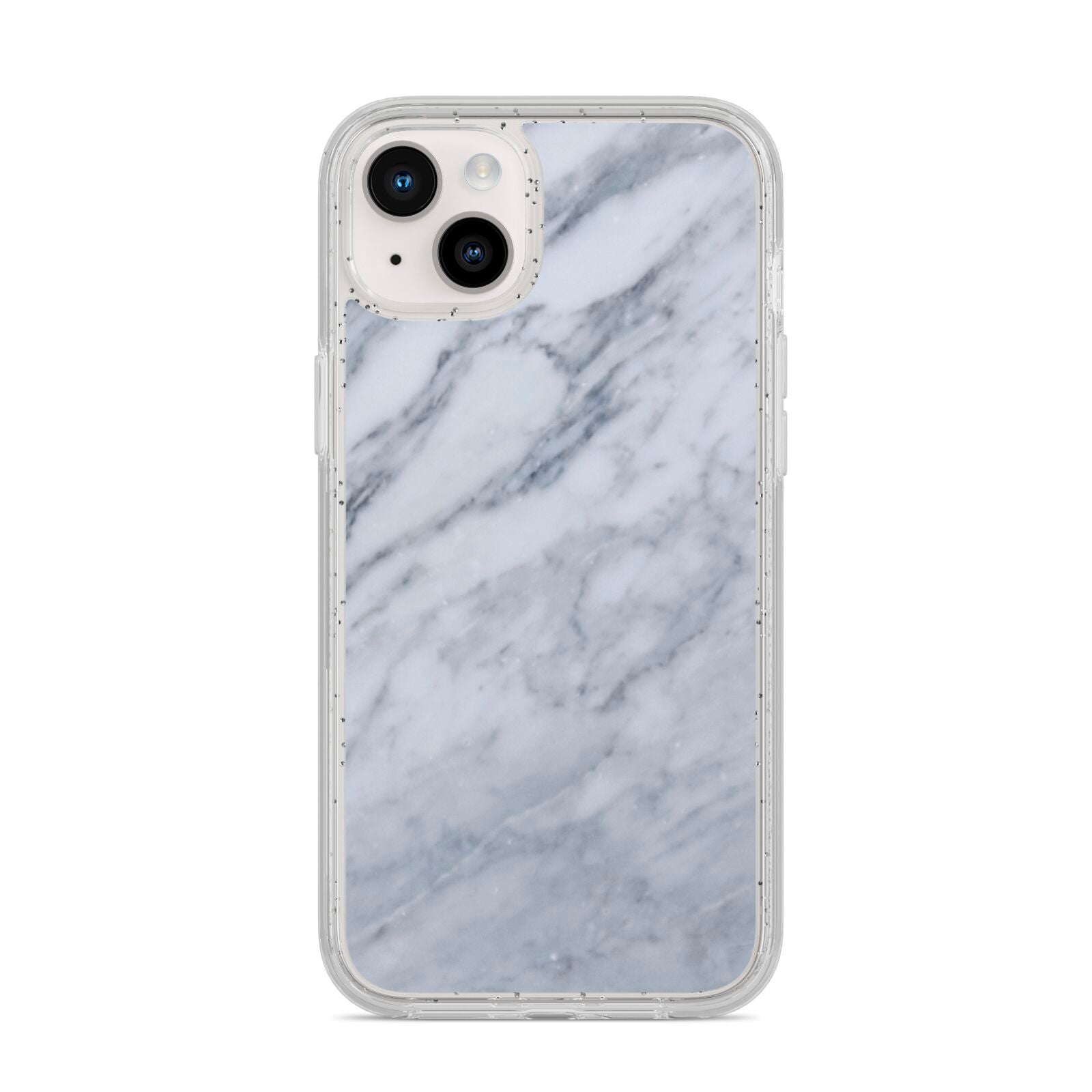Faux Marble Italian Grey iPhone 14 Plus Glitter Tough Case Starlight