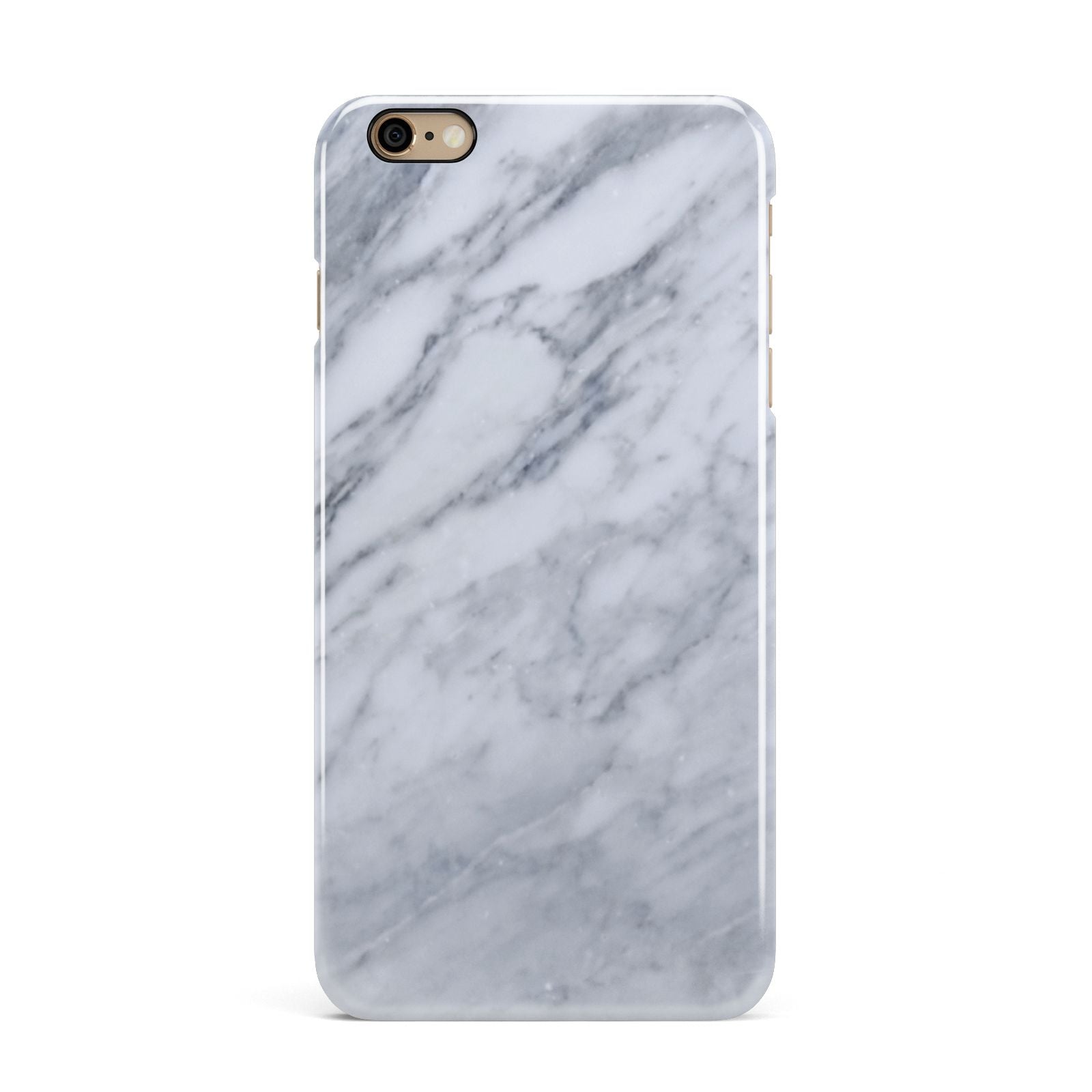 Faux Marble Italian Grey iPhone 6 Plus 3D Snap Case on Gold Phone