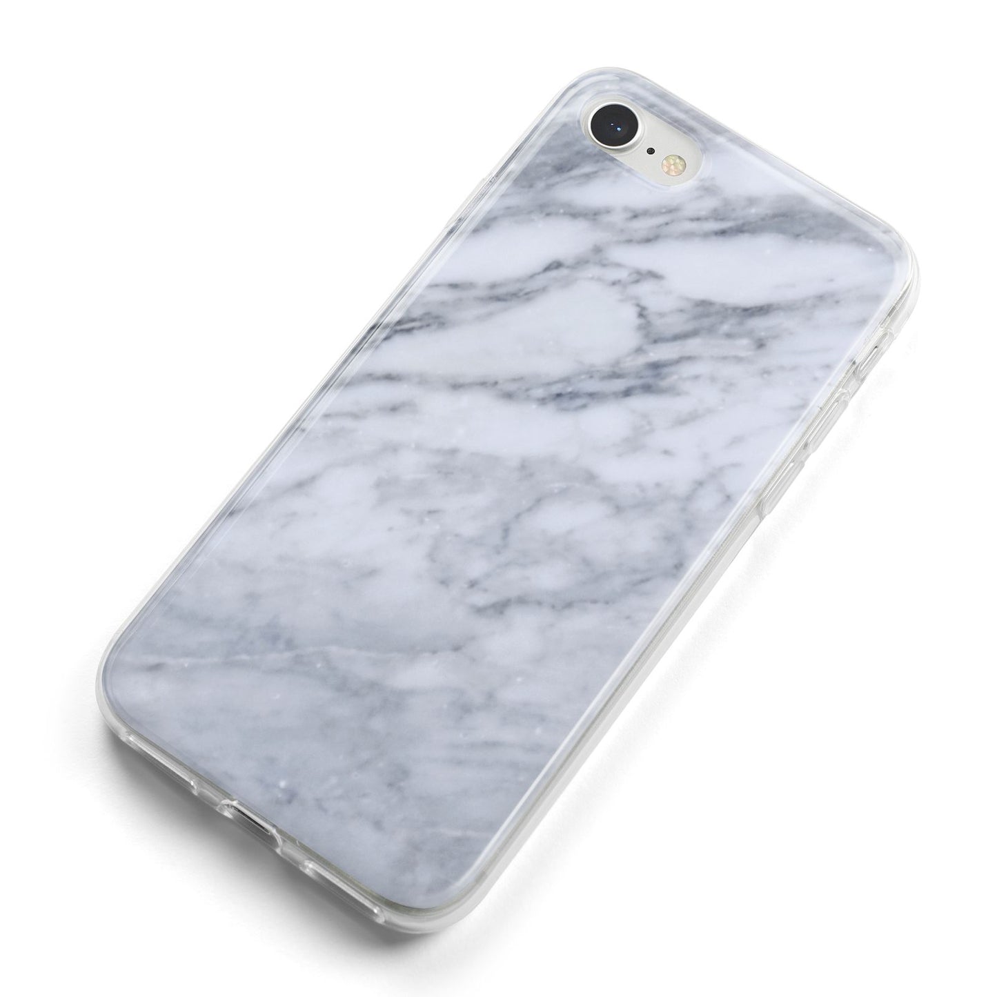 Faux Marble Italian Grey iPhone 8 Bumper Case on Silver iPhone Alternative Image