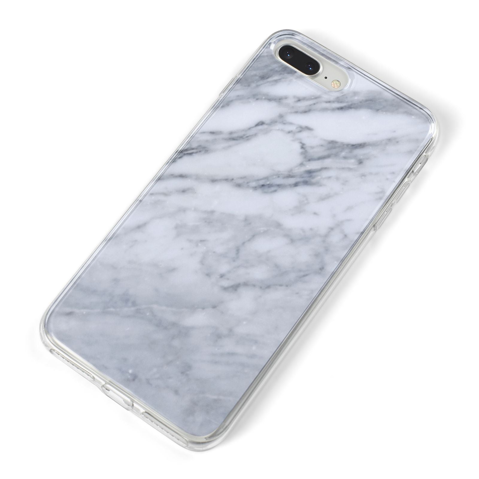 Faux Marble Italian Grey iPhone 8 Plus Bumper Case on Silver iPhone Alternative Image