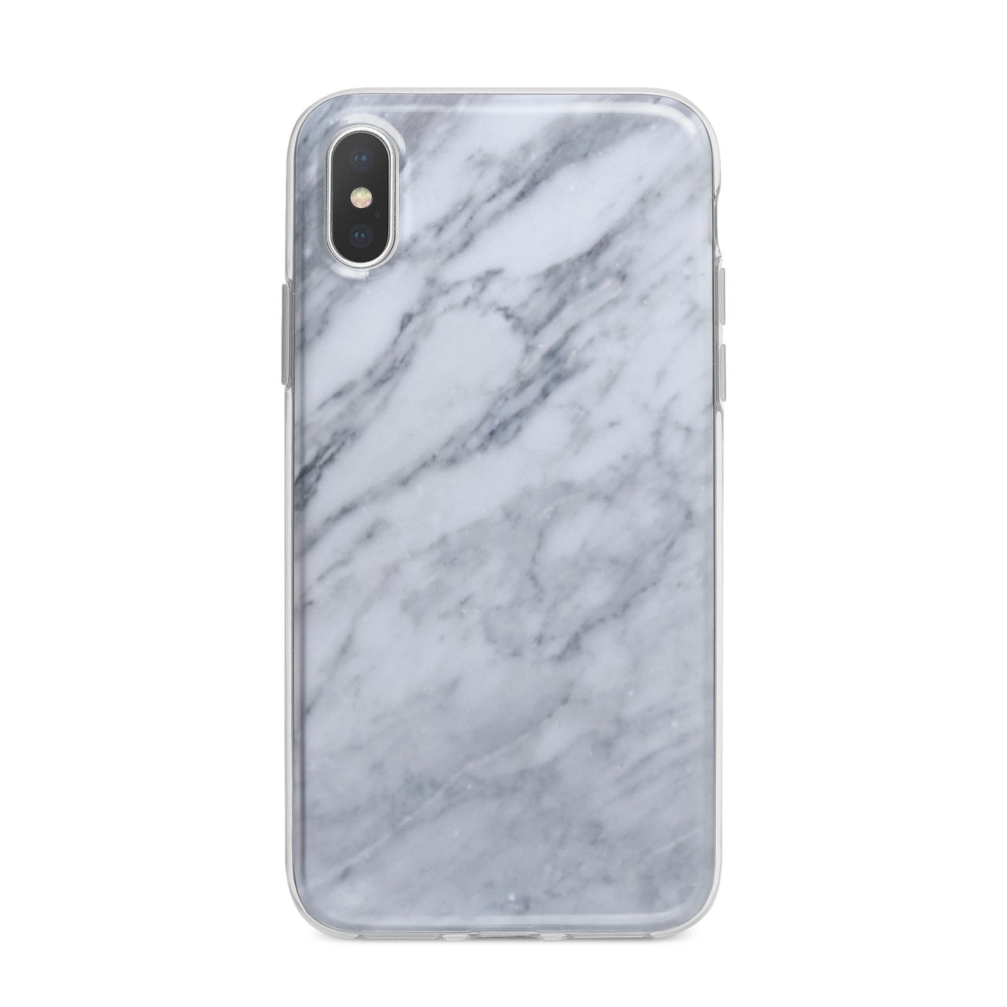 Faux Marble Italian Grey iPhone X Bumper Case on Silver iPhone Alternative Image 1