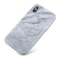 Faux Marble Italian Grey iPhone X Bumper Case on Silver iPhone