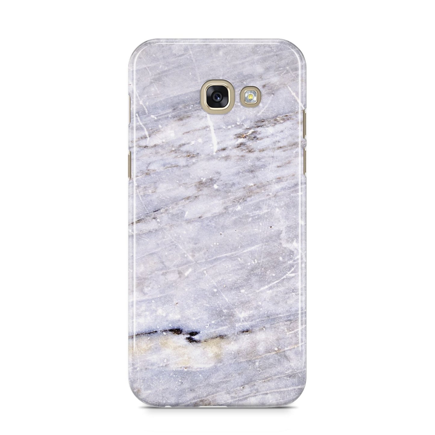 Faux Marble Mid Grey Samsung Galaxy A5 2017 Case on gold phone