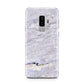 Faux Marble Mid Grey Samsung Galaxy S9 Plus Case on Silver phone