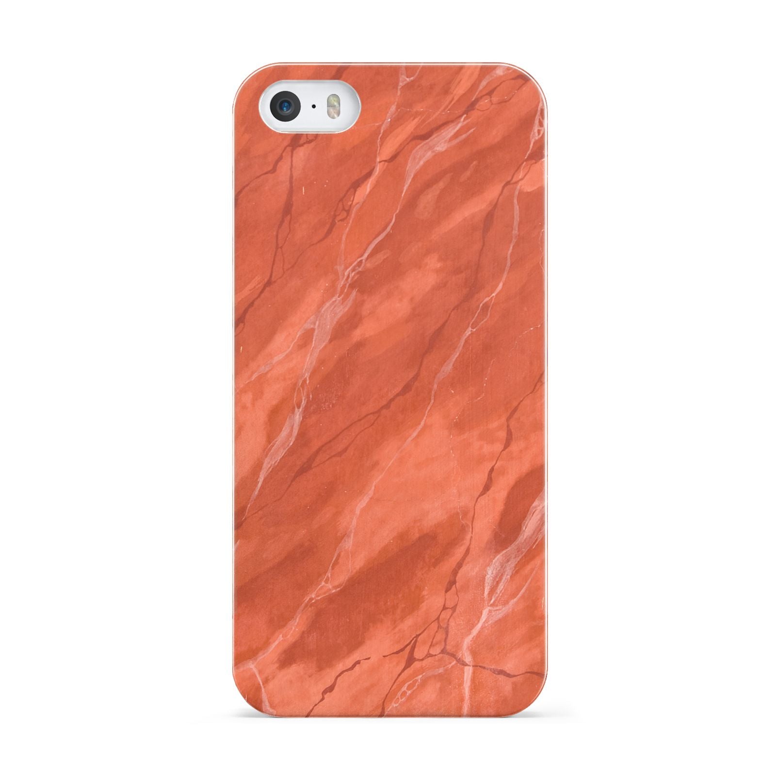 Faux Marble Red Orange Apple iPhone 5 Case