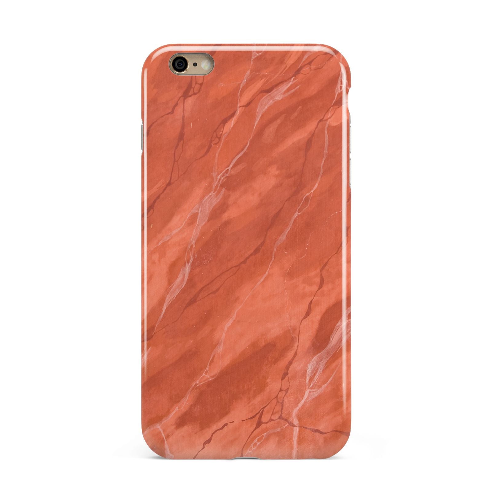 Faux Marble Red Orange Apple iPhone 6 Plus 3D Tough Case