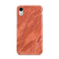 Faux Marble Red Orange Apple iPhone XR White 3D Tough Case