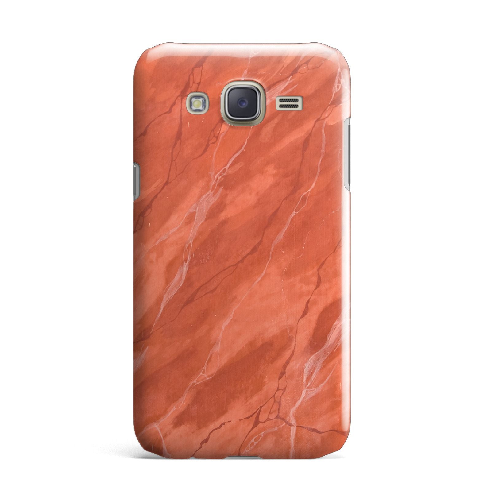 Faux Marble Red Orange Samsung Galaxy J7 Case