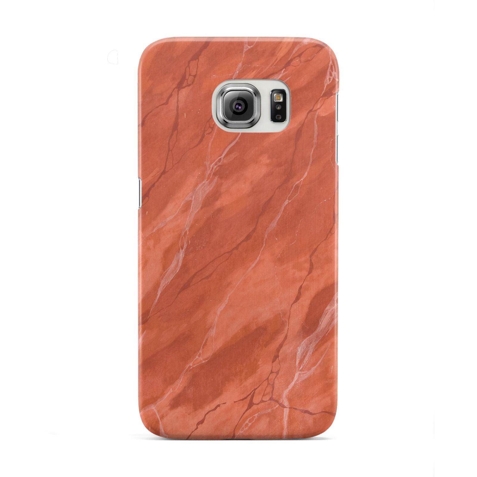 Faux Marble Red Orange Samsung Galaxy S6 Edge Case