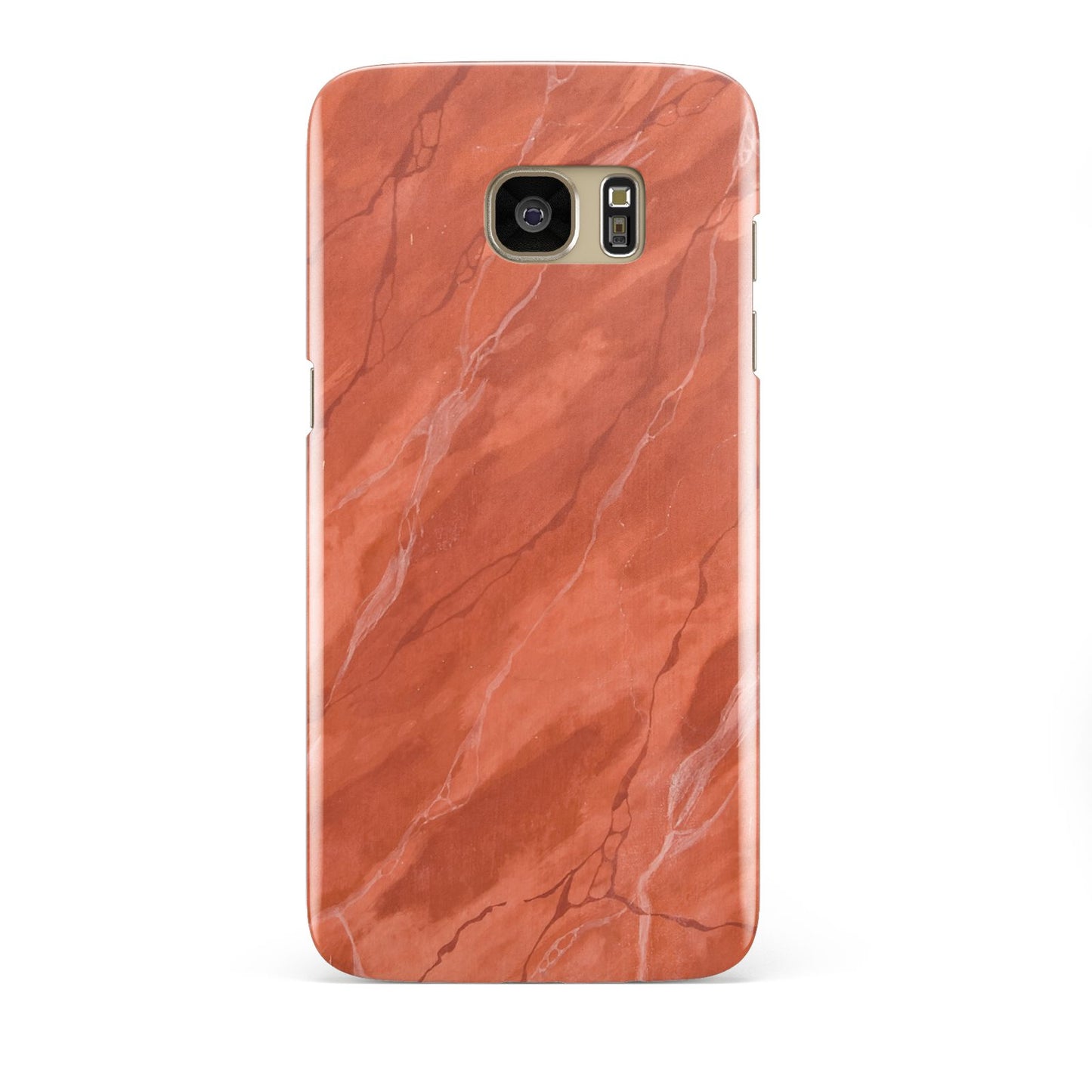 Faux Marble Red Orange Samsung Galaxy S7 Edge Case