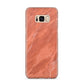 Faux Marble Red Orange Samsung Galaxy S8 Plus Case