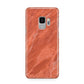 Faux Marble Red Orange Samsung Galaxy S9 Case