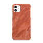 Faux Marble Red Orange iPhone 11 3D Snap Case