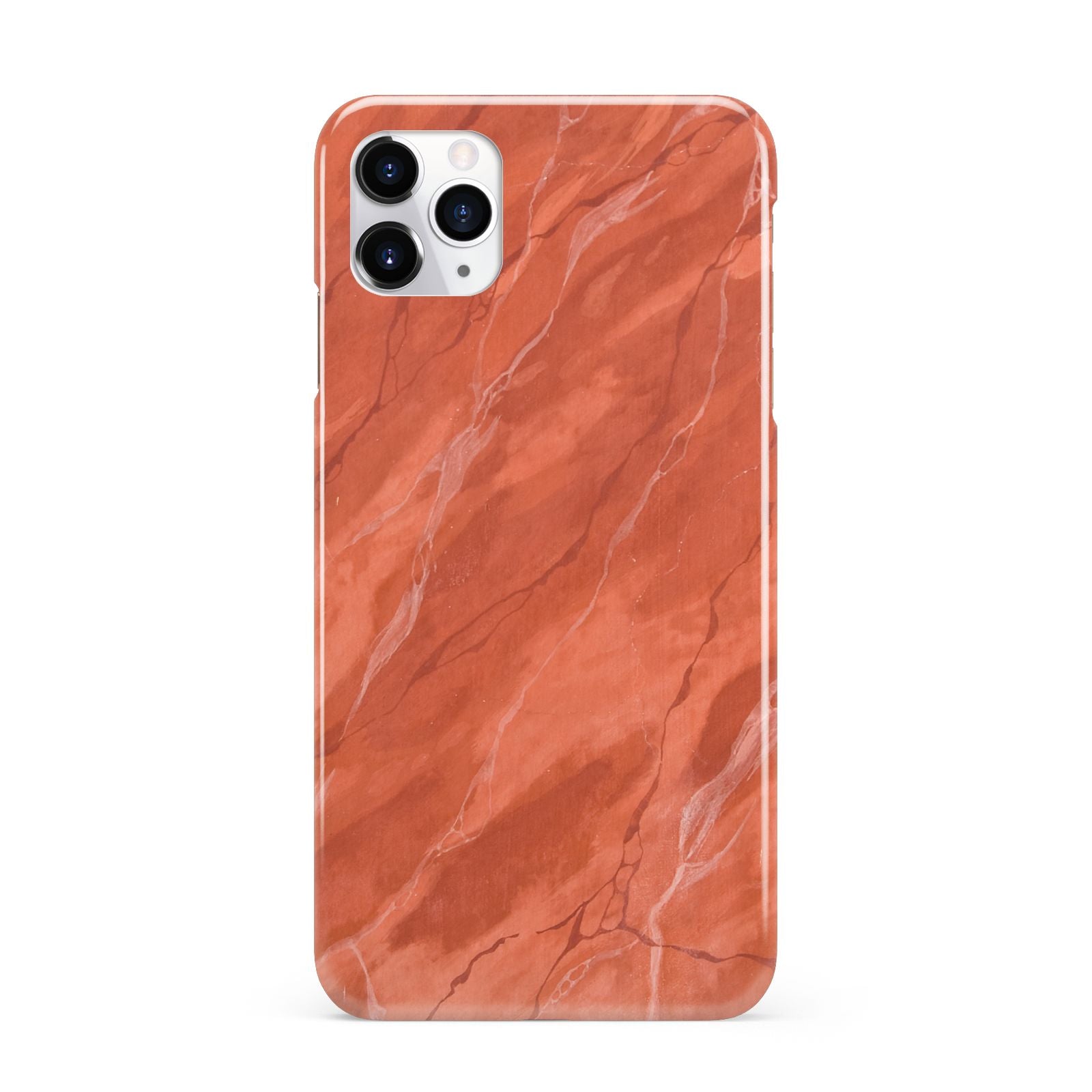Faux Marble Red Orange iPhone 11 Pro Max 3D Snap Case