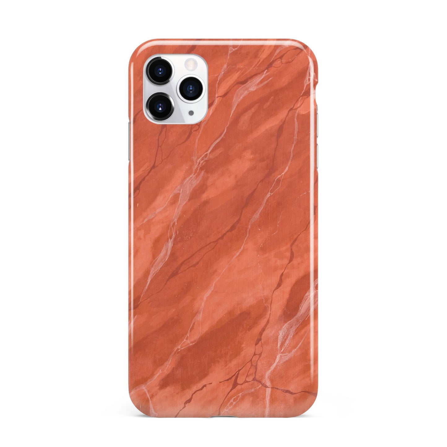 Faux Marble Red Orange iPhone 11 Pro Max 3D Tough Case