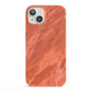 Faux Marble Red Orange iPhone 13 Full Wrap 3D Snap Case