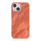 Faux Marble Red Orange iPhone 13 Mini Full Wrap 3D Snap Case
