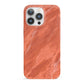 Faux Marble Red Orange iPhone 13 Pro Full Wrap 3D Snap Case