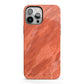 Faux Marble Red Orange iPhone 13 Pro Max Full Wrap 3D Tough Case