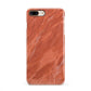 Faux Marble Red Orange iPhone 8 Plus 3D Snap Case on Gold Phone