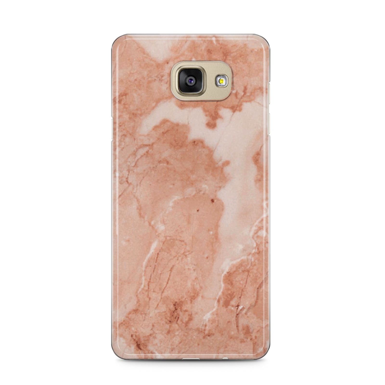 Faux Marble Red Samsung Galaxy A5 2016 Case on gold phone