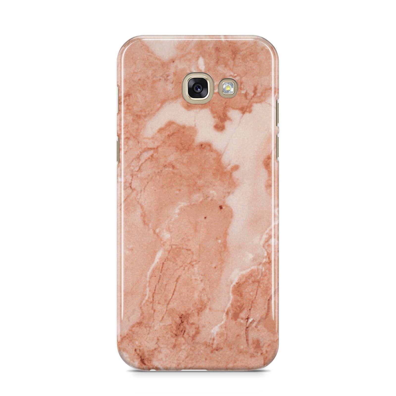 Faux Marble Red Samsung Galaxy A5 2017 Case on gold phone