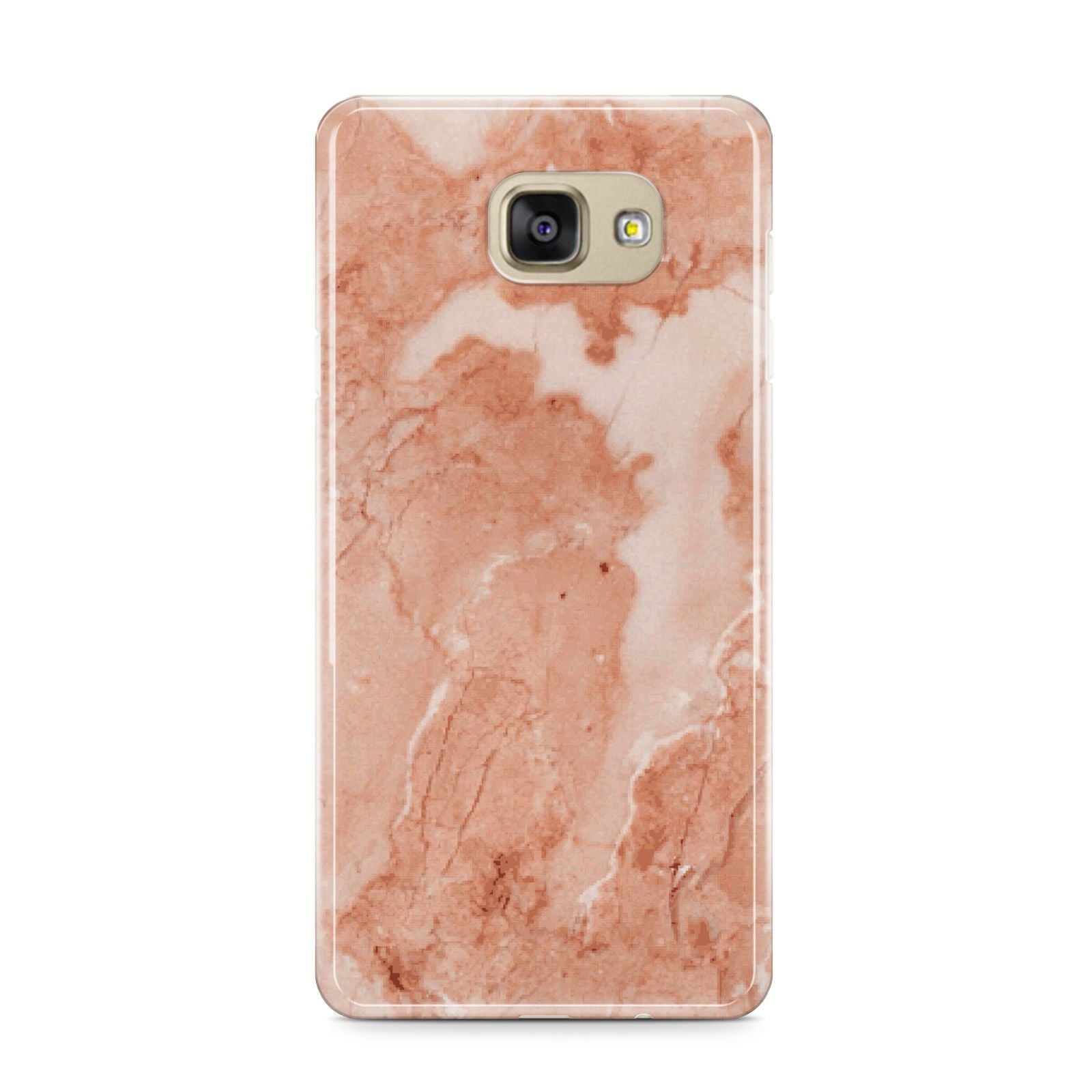 Faux Marble Red Samsung Galaxy A9 2016 Case on gold phone