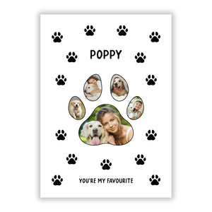 Favourite Dog Photos Personalised Greetings Card