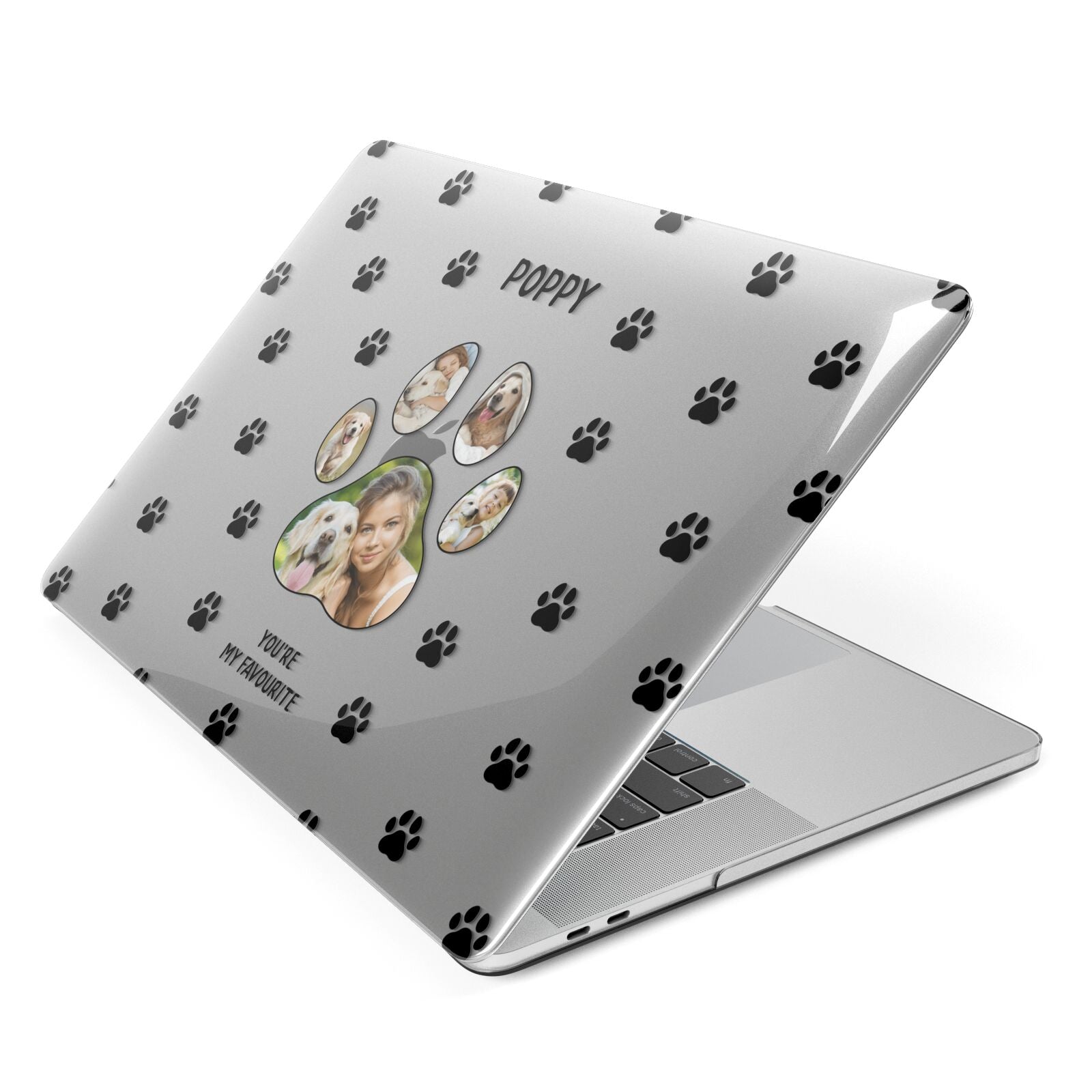 Favourite Dog Photos Personalised Apple MacBook Case Side View