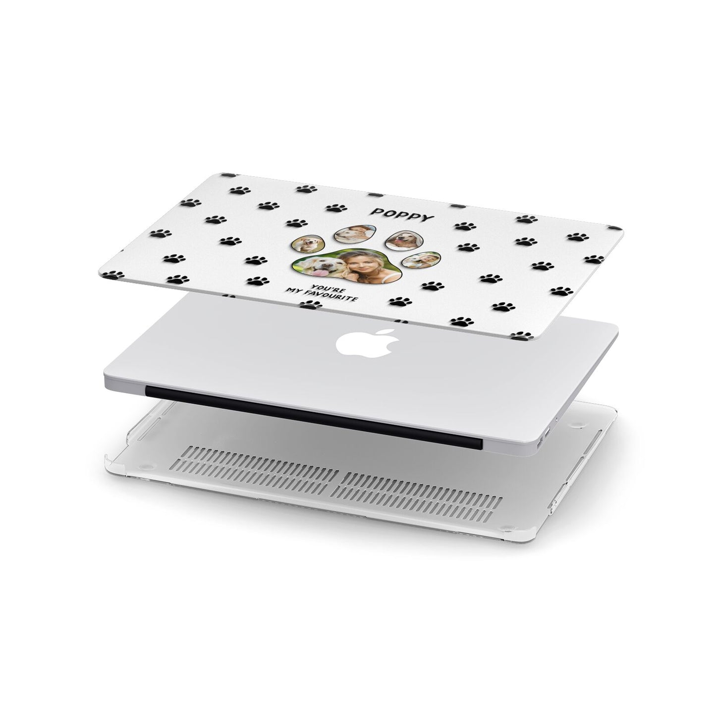 Favourite Dog Photos Personalised Apple MacBook Case in Detail