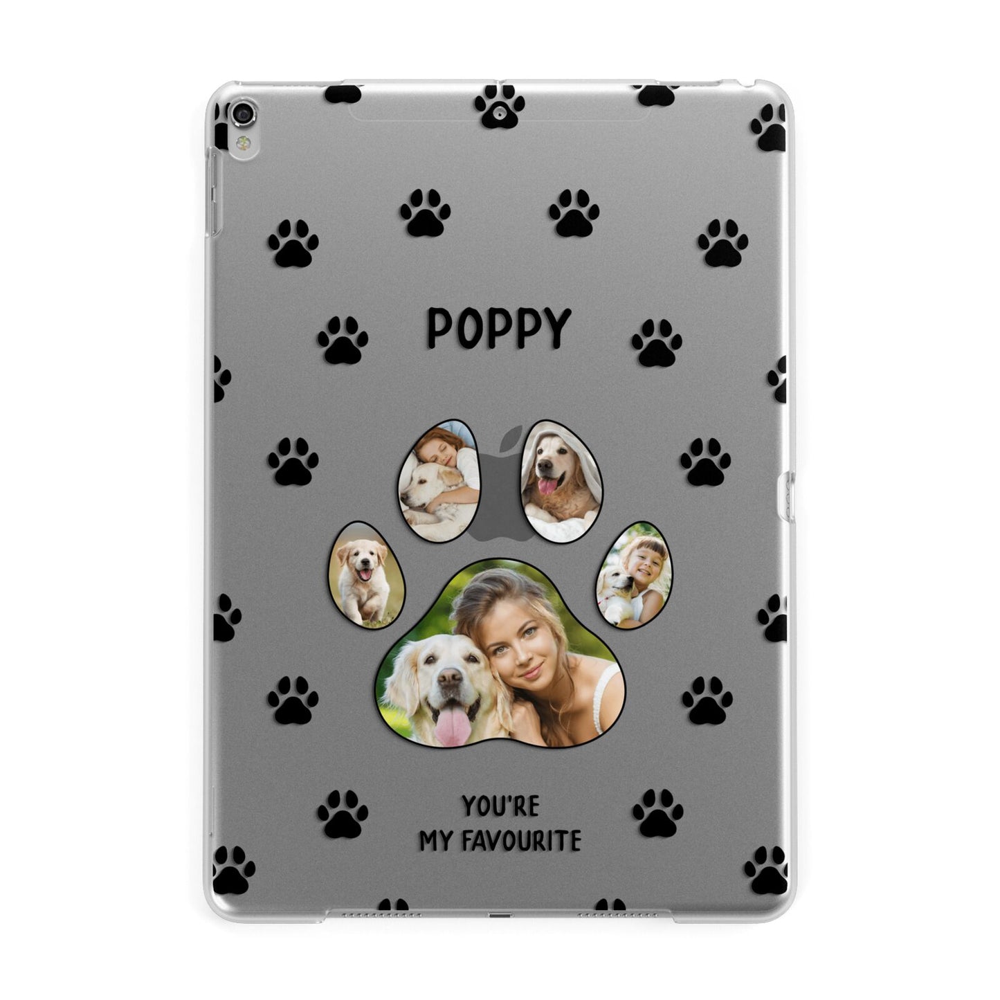 Favourite Dog Photos Personalised Apple iPad Silver Case