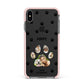 Favourite Dog Photos Personalised Apple iPhone Xs Max Impact Case Pink Edge on Black Phone