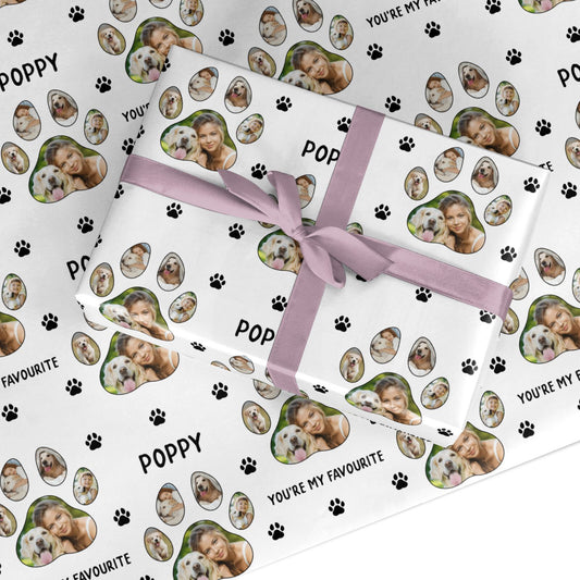 Favourite Dog Photos Personalised Custom Wrapping Paper