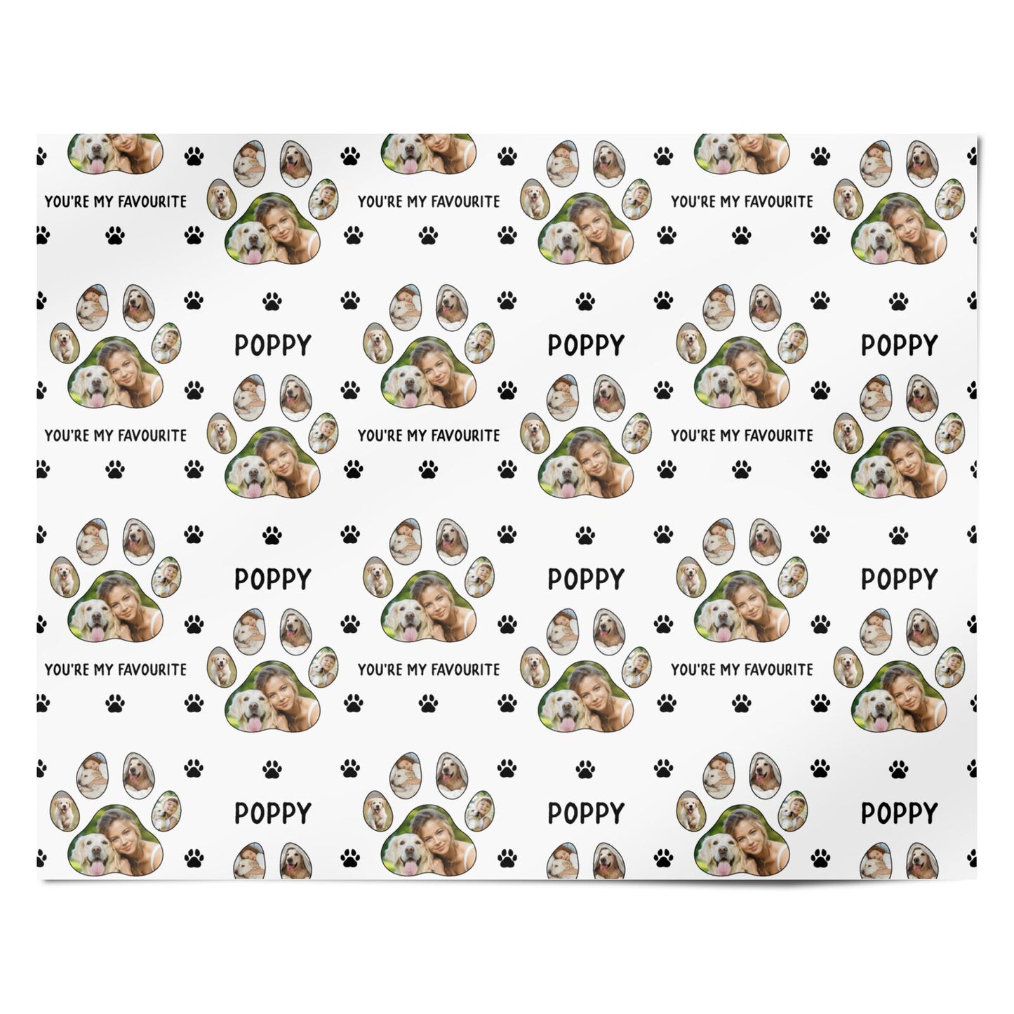 Favourite Dog Photos Personalised Personalised Wrapping Paper Alternative