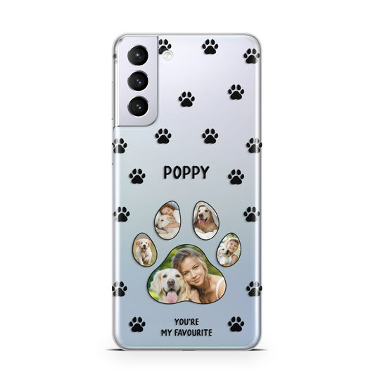 Favourite Dog Photos Personalised Samsung S21 Plus Phone Case
